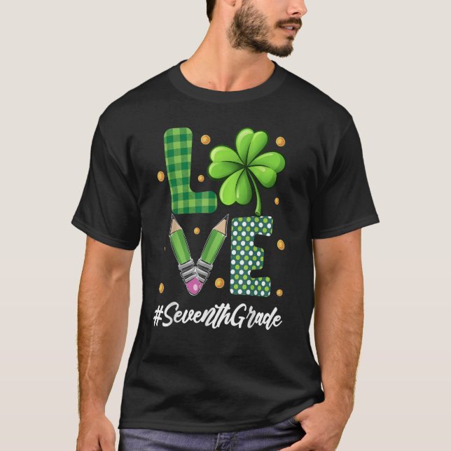 7:e Klass Lärare St patricks day Outfit Manar Kvin T Shirt (Framsida)