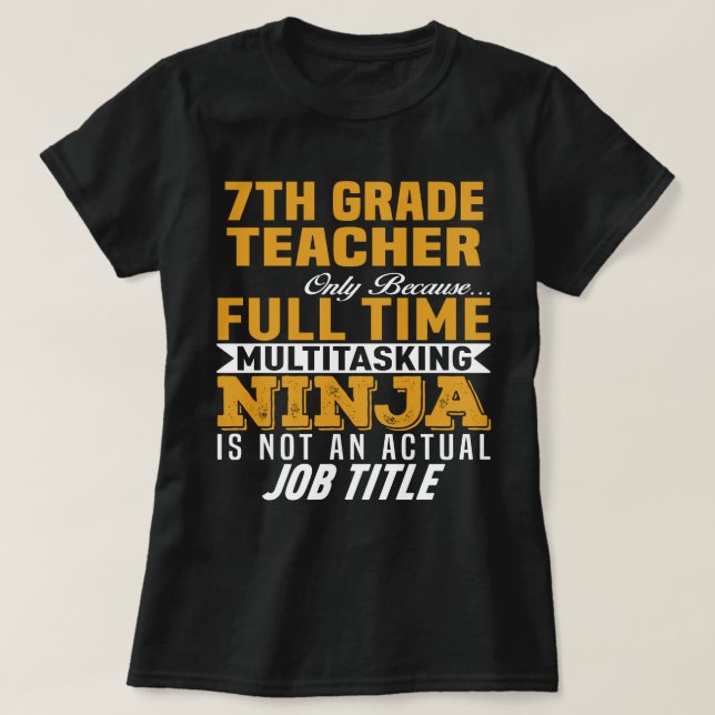 7:e Klass Lärare T Shirt (Design framsida)