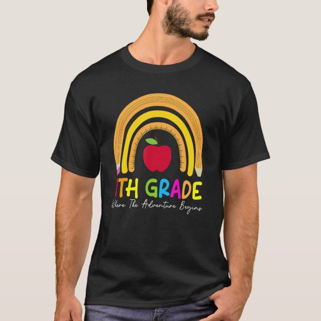 7:e Klass Regnbåglärarteam andra Klass-torget T Shirt (Framsida)