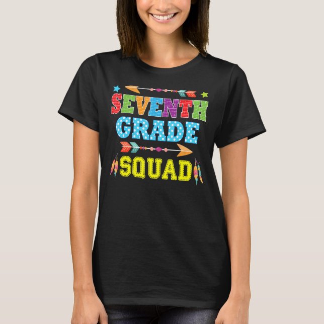 7:e Klass Squad Team Sten Sjunde graderingen tillb T Shirt (Framsida)
