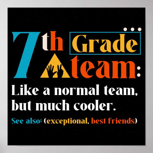 7:e Klass-teamet som ett vanligt team men mycket k Poster (Framsidan)