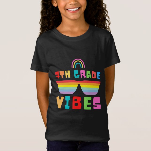 7:e Klass Vibes Back to school Lärare och Student T Shirt (Framsida)