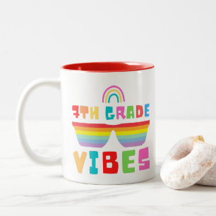 7:e Klass Vibes Back to school Lärare och Student Två-Tonad Mugg