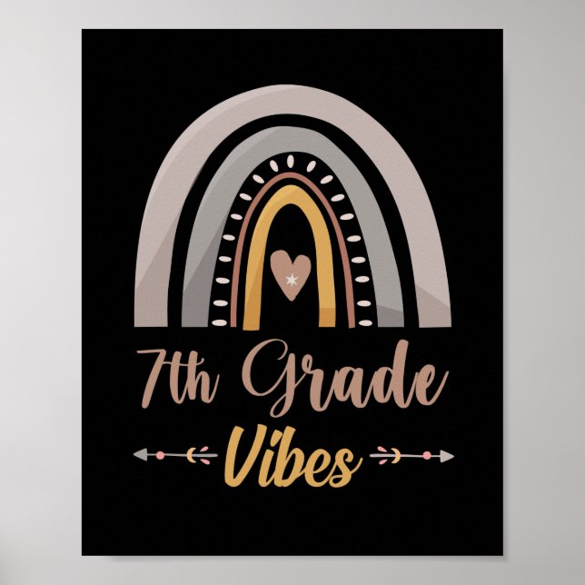 7:e Klass Vibes sjunde Klass Back to school Poster (Framsidan)