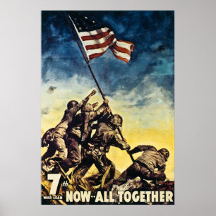 7:e Krig lån nu, hela Vintagen WW2 Poster