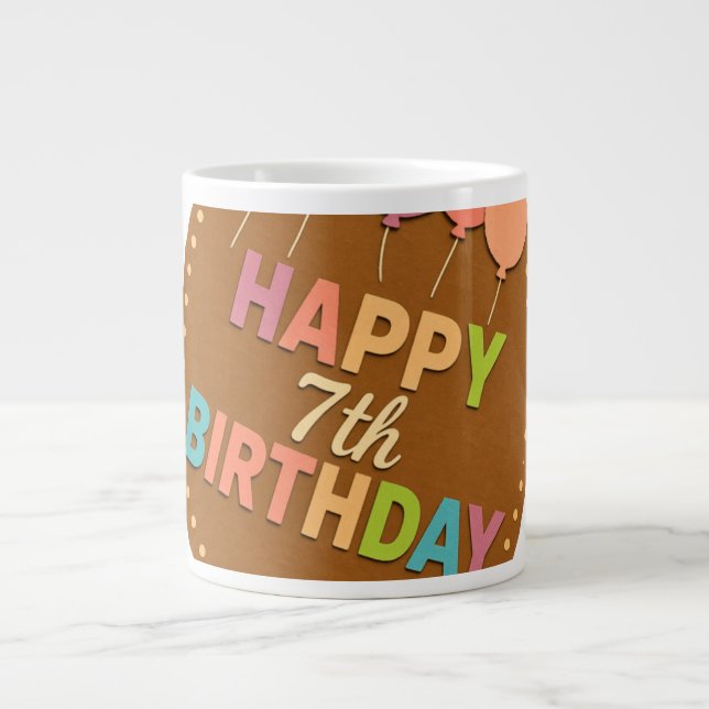 7:e lyckliga födelsedagen  jumbo mugg (Framsidan)