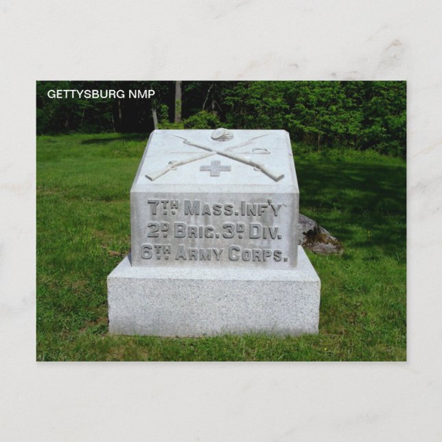 7:E MASSACHUSETTS INFANTRY VYKORT (Framsida)