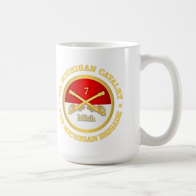 7:e Michigan Cavalry (rd) Kaffemugg (Höger)
