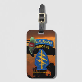 7:e SFGA Speciell Forces Group Grönt Berets Bagagebricka