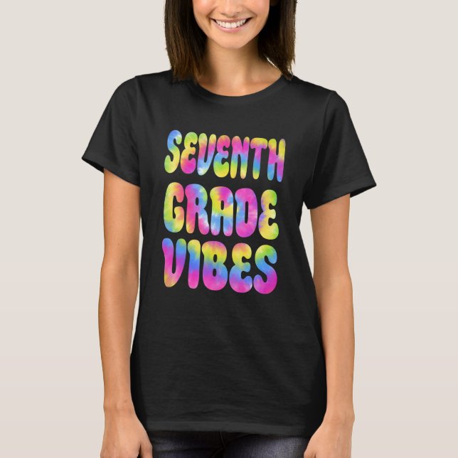 7:e Sjunde Klassens Vibrationer Endast Tillbaka Ti T Shirt (Framsida)