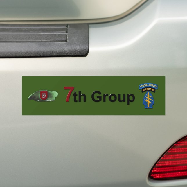 7:e Speciell Forces Group Veterans Bumper Sticker Bildekal (På Bil)