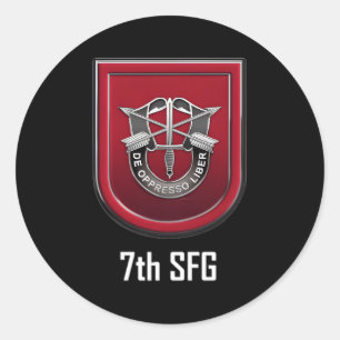 7:e Speciell Forces Sfg Beret Flash Unit Vapensköl Runt Klistermärke