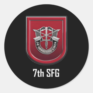 7:e Speciell Forces Sfg Beret Flash Unit Vapensköl Runt Klistermärke