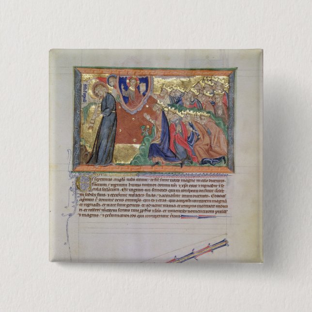 7:eängeln som blåser hans trumpet knapp (Framsida)