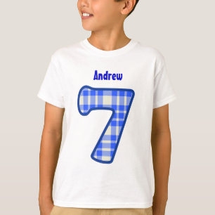 7:efödelsedagPLÄD sju år anpassningsbar V02 T-shirt
