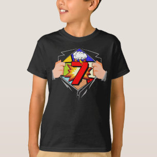 7:efödelsedagtecknad t-shirt