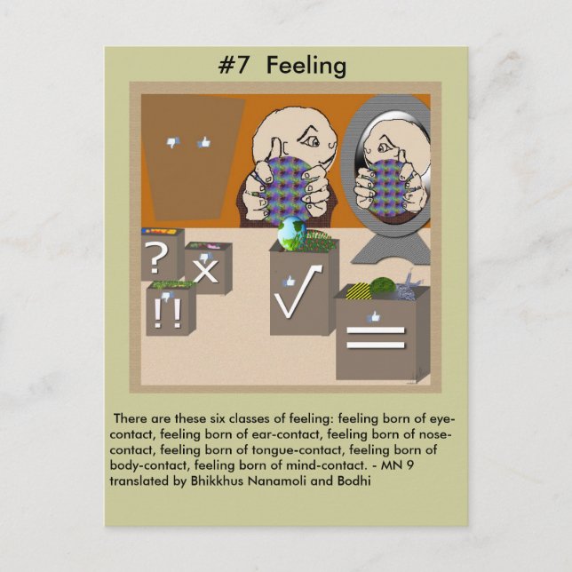 #7 Feelings - från beroende Arising Inbjudan Vykort (Framsida)