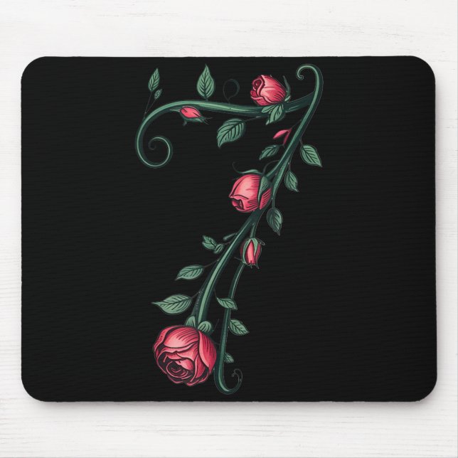 7 Floral 67 Rose Valentines Day Funny Love Matchin Musmatta (Framsidan)