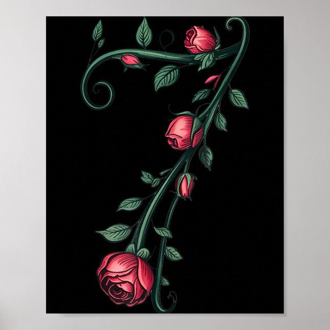 7 Floral 67 Rose Valentines Day Funny Love Matchin Poster (Framsidan)