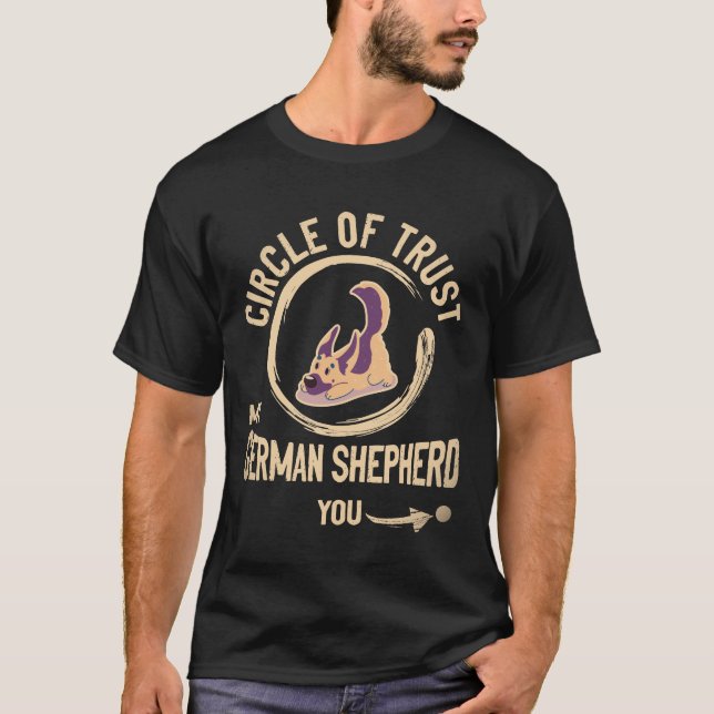 7 Förtroendets Cirkel Min Tysk Shepherd T Shirt (Framsida)