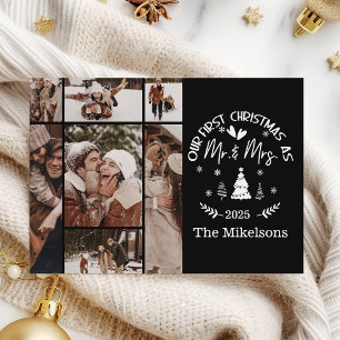7 Foto Första jul som Mr & Mrs. Julkort