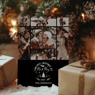 7 Foto Första jul som Mr & Mrs. Julkort