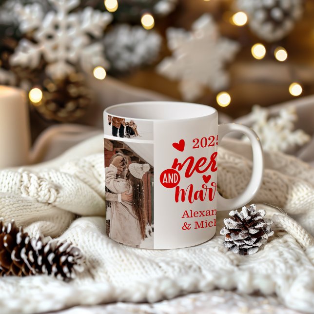 7 Foto Minimalistisk Glad och Gift  Två-Tonad Mugg (Skapare uppladdad)