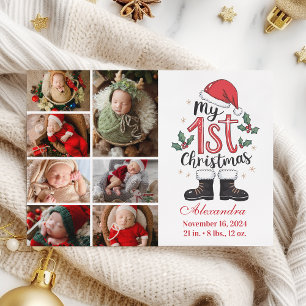 7 Fotocute Santa Baby 1:a jul Julkort