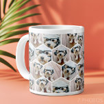 7 Fotokollage - funky hexagon mönster<br><div class="desc">Fyrkantiga bilder fungerar bäst med den här mallen. Lägg till ditt favoritprogram bilder i den här roligten-mallen. Du kan använda kvadratiska foton eller eventuella foton för det här rutnätet.</div>