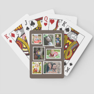 7 Fotos Collage Brun Välj Din Färg Casinokort