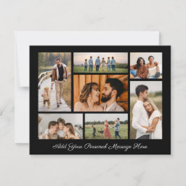 7 Fotos Kollage Lägg till eget gratulationskort Kort