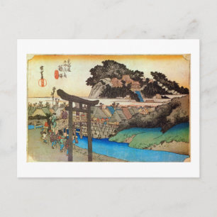 7. Fujisawa-juku, Hiroshige, Ukiyo-e Vykort