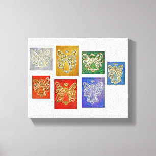 7 Guardian Änglar Art Wrapped Canvas Painting