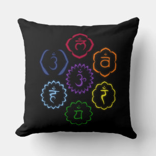 7 Huvud-Chakras i en cirkel Kudde