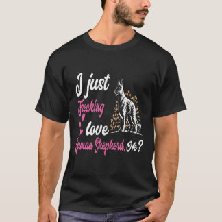 7 Jag älskar verkligen tysk schäferhund OK T Shirt