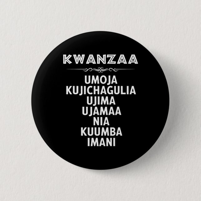 7 Kwanzaa principer Knapp (Framsida)