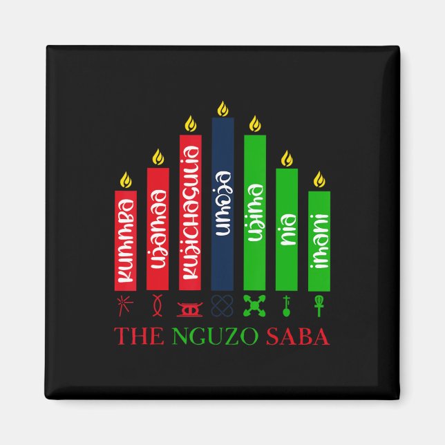 7 Kwanzaa principer Magnet (Framsidan)