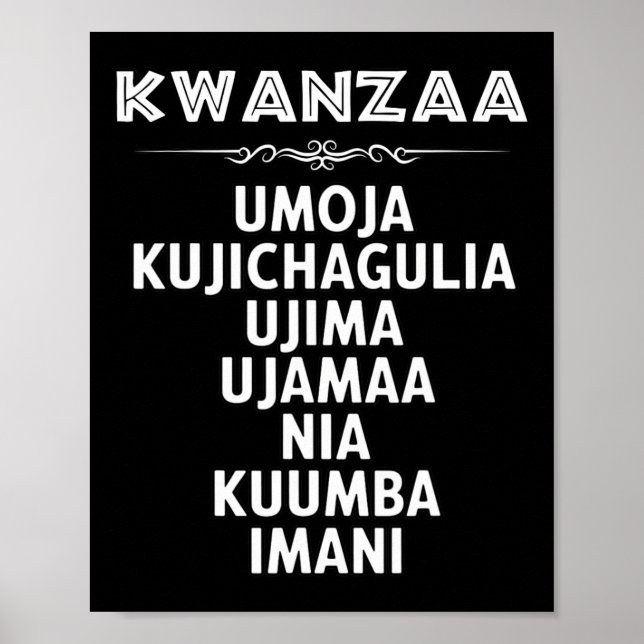 7 Kwanzaa principer Poster (Framsidan)