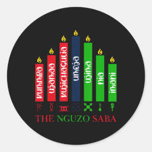 7 Kwanzaa principer Runt Klistermärke
