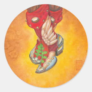 7 League Boots mini Runt Klistermärke