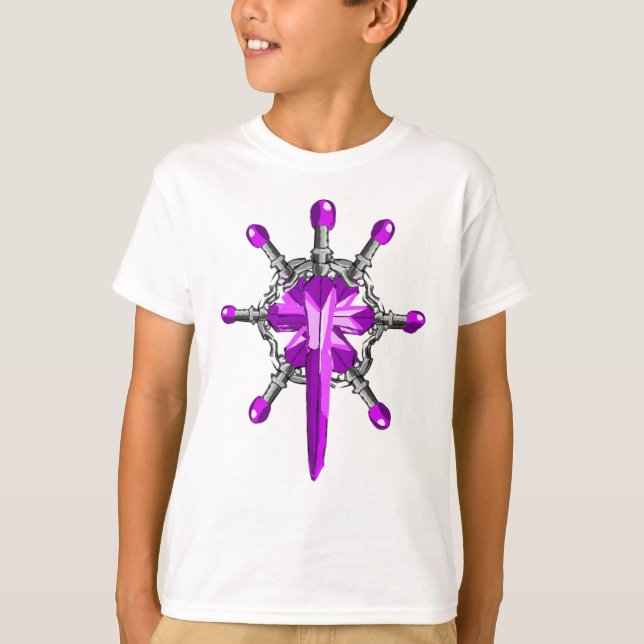 7 lila magiskt svärd för barn - T-shirt  (Framsida)