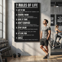 7 Livets Regler Motiverande Citat Modern Skrift