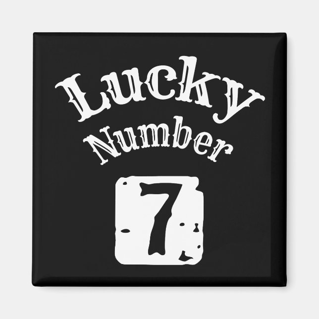 7 - Lucky Number 7 Tur Magnet (Framsidan)