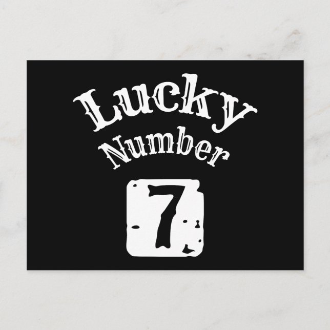 7 - Lucky Number 7 Tur Vykort (Framsida)