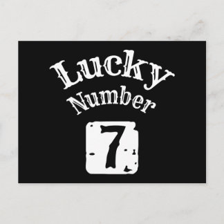 7 - Lyckonummer 7 Lycka Vykort