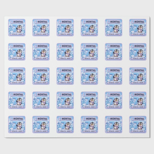 7 Månaders Bebis Milstolpe Utforskare Presentpapper (Platt)