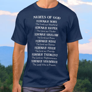 7 Namn av Jehovah, Anpassningsbar Christian T Shirt