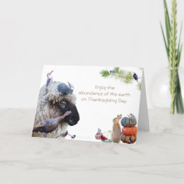 #7 Njut av mängden jord:Glad Thanksgiving Helgkort
