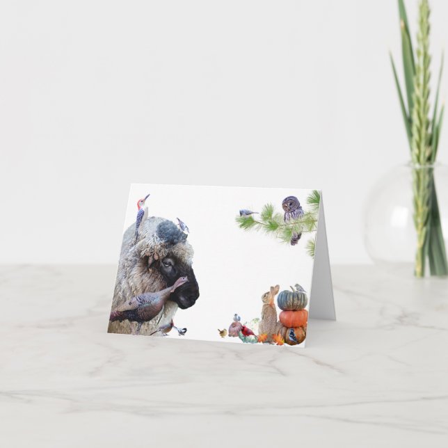 #7 Njut av mängden jord:Glad Thanksgiving Helgkort (Framsida)