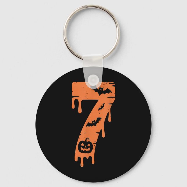 7 Nummer Meme 67 Sex Sju Halloween  Nyckelring (Framsida)